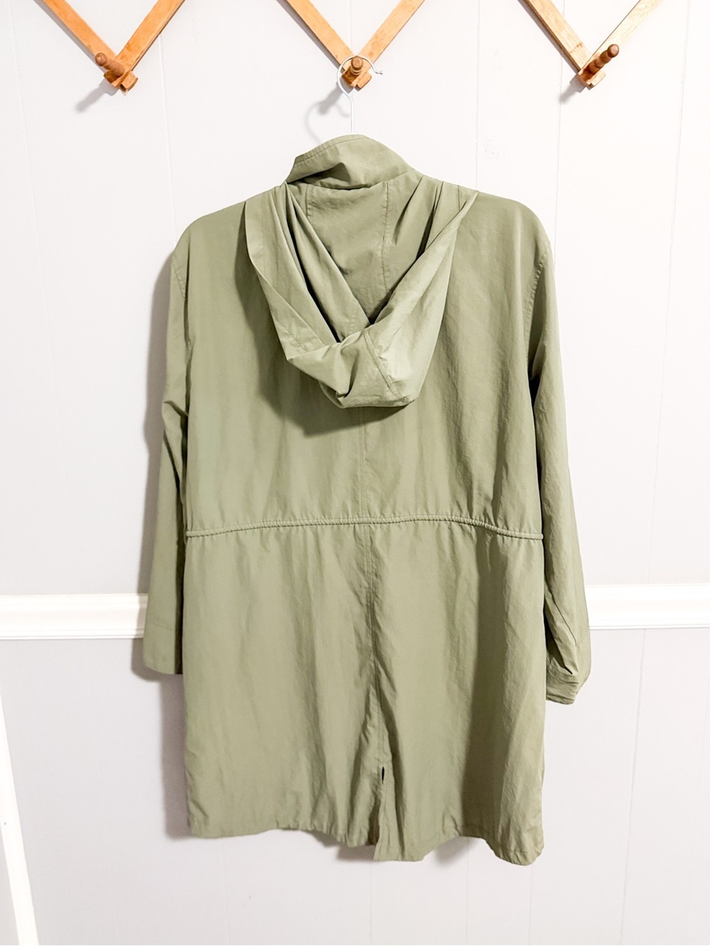 Caslon Green Rain Jacket Windbreaker - Picture 4 of 6